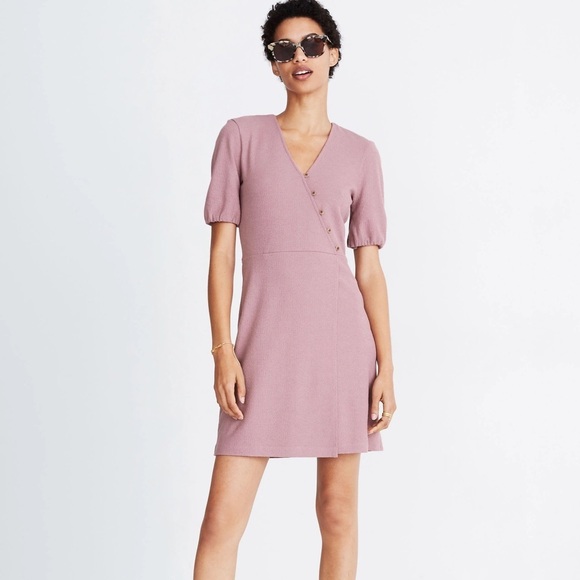 Madewell Cross-Front Button Dress - Picture 1 of 12